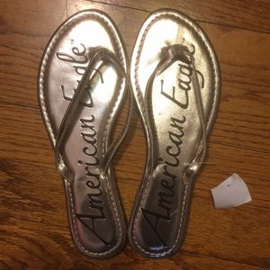 Silver Flip Flops